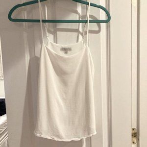 Joie White Tank Top Button Up Side NWOT XS